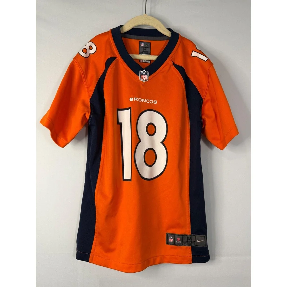 Nike Peyton Manning Denver Broncos Jersey Kids Medium 10/12‎ Orange NFL 18